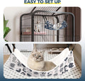 Admaison Cat Hammock for Cage Hanging Reversible 2Pack,Pet Hammock Bed Adjustable,Soft Sleeping Hammock for Cats,Ferret,Puppy,Rabbits,Small Animals (M, CAT)