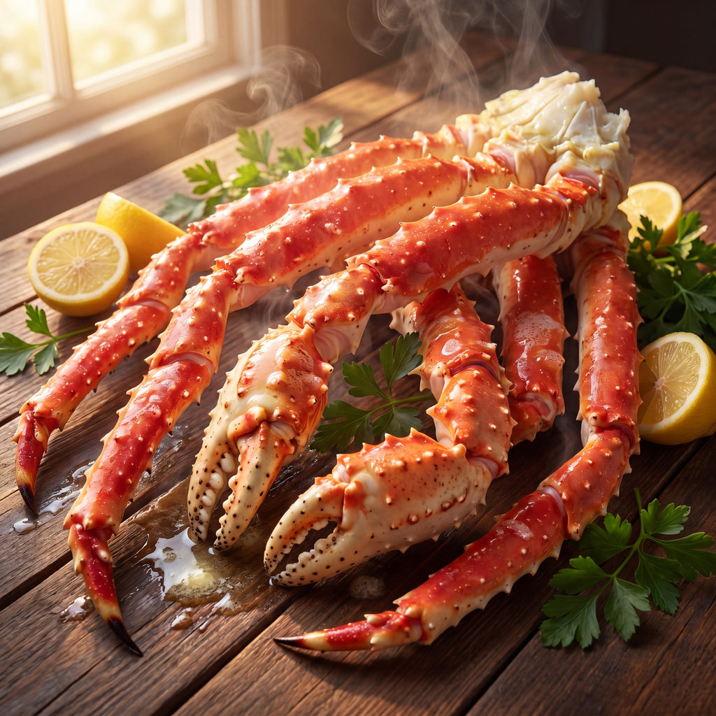 The Ultimate Family Feast: Colossal Red King Crab Legs - Hand-Selected for Highest Meat-to-Shell Ratio